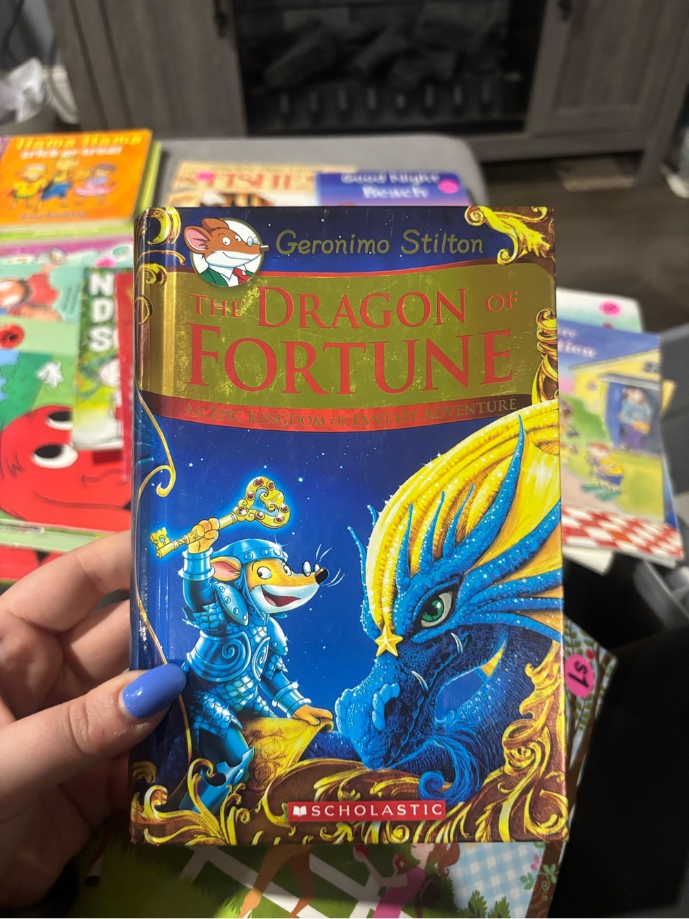 Scholastic Blue & Gold Geronimo Stilton: The Dragon of Fortune